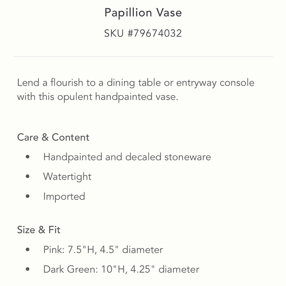 Papillon Vase - Picture 4 of 8